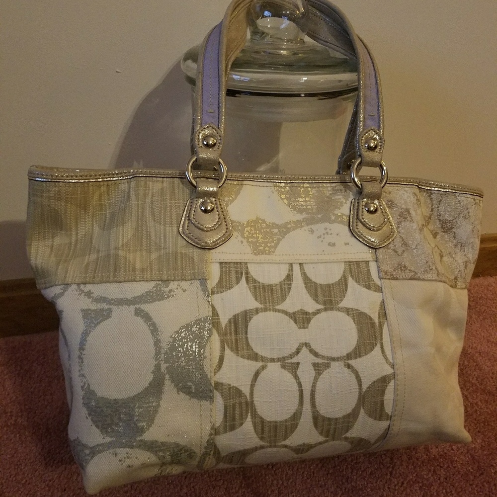 Coach Poppy Patchwork Tote Gem